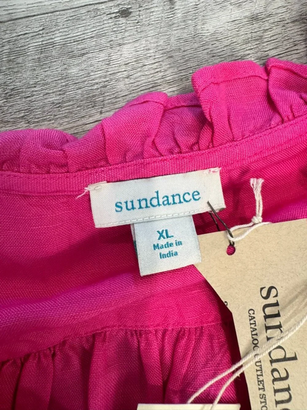 Sundance NWT Pink Button Front Sleeveless Midi/Maxi Dress Size XL Ruffle N32 - Picture 2 of 7